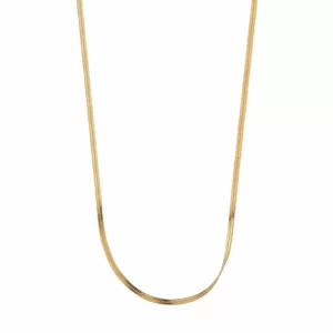 Colar choker malha fita banhado a ouro 18k