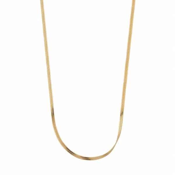 Colar choker malha fita banhado a ouro 18k
