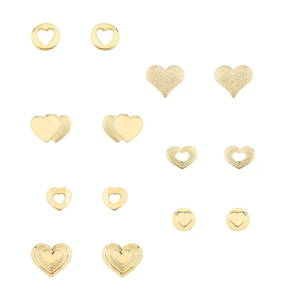Kit de brincos semaninha só Love banhado a ouro 18k