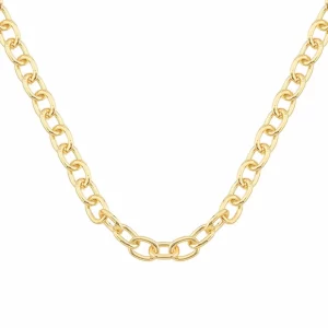Colar choker elos banhado a ouro 18k