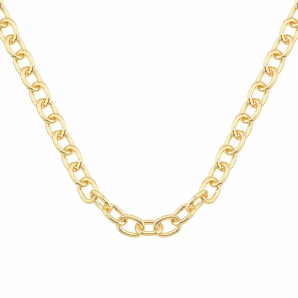 Colar choker elos banhado a ouro 18k