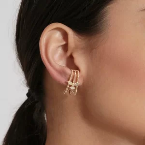 Brinco ear hook espirito santo cravejado em micro zircônia