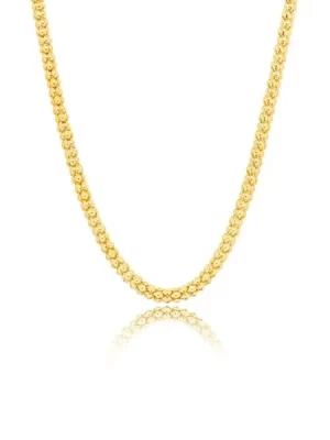 Gargantilha Malha Pipoca 4mm Banhado a Ouro 18k