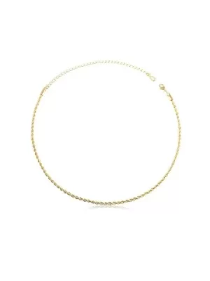 Gargantilha Chocker Cordão Baiano Banhado a Ouro 18k