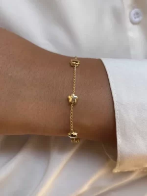 Pulseira Estrela Banhada a Ouro 18K